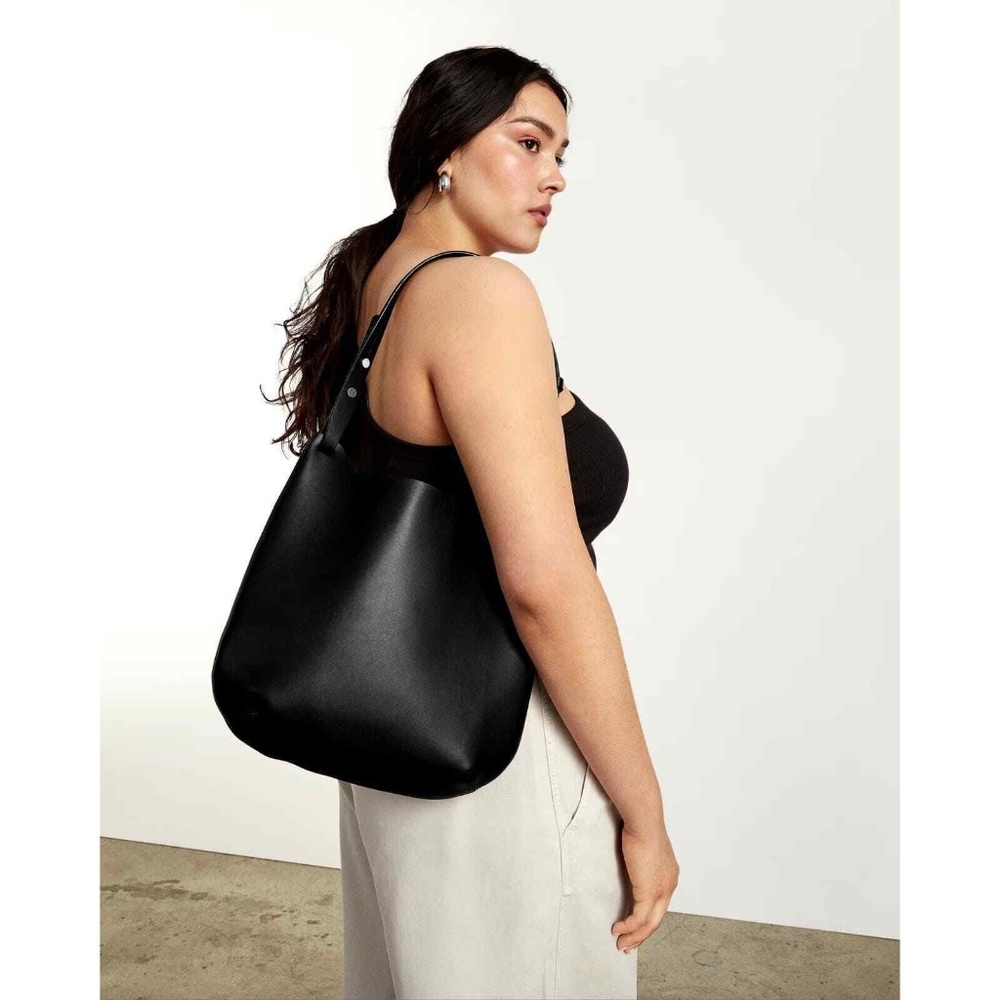 Everyone Black Cactus Leather Small Hobo Shoulder Bag